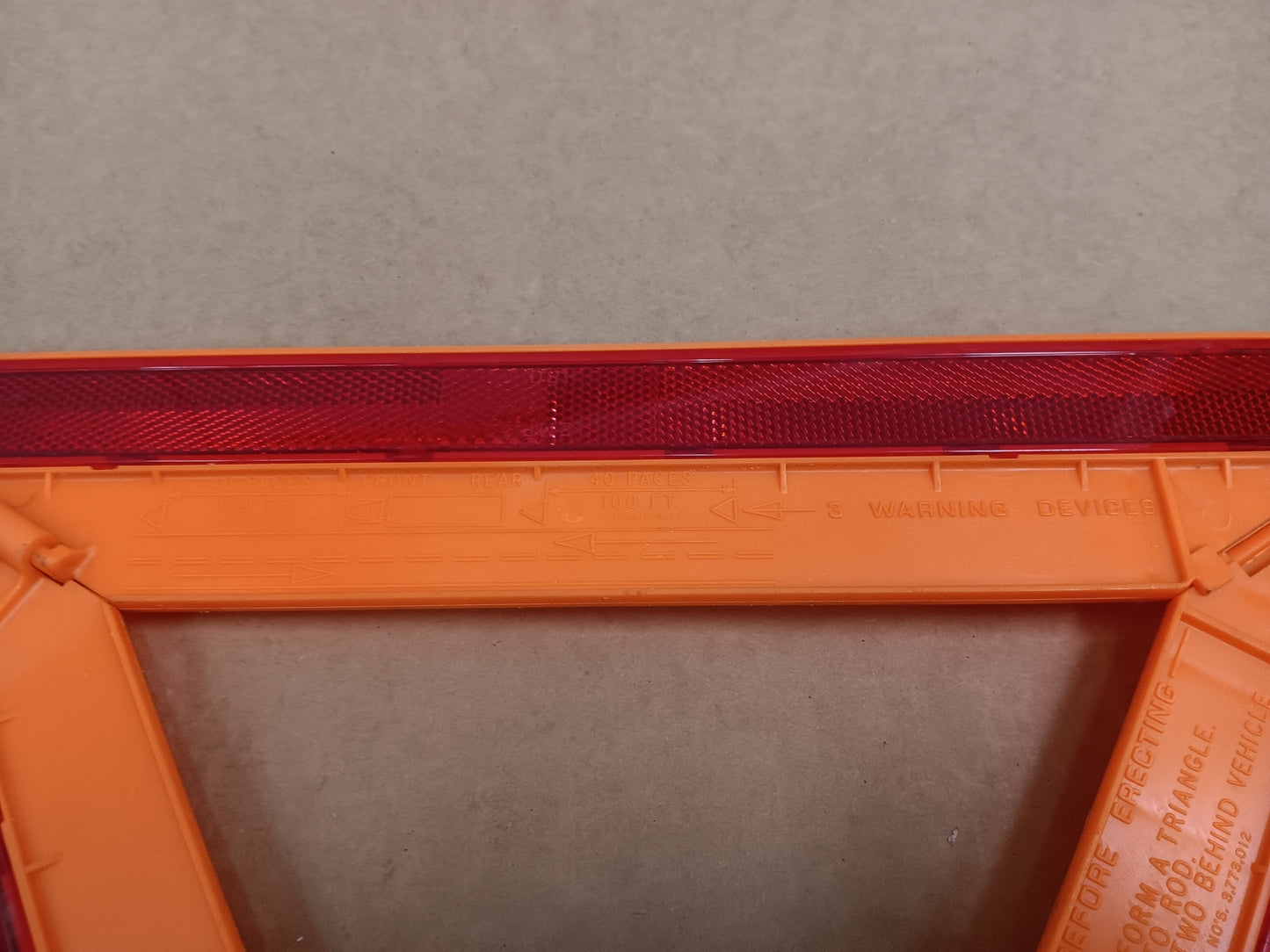 Military Highway Warning Reflector Triangle Set NSN 9905-00-148-9546 NOS