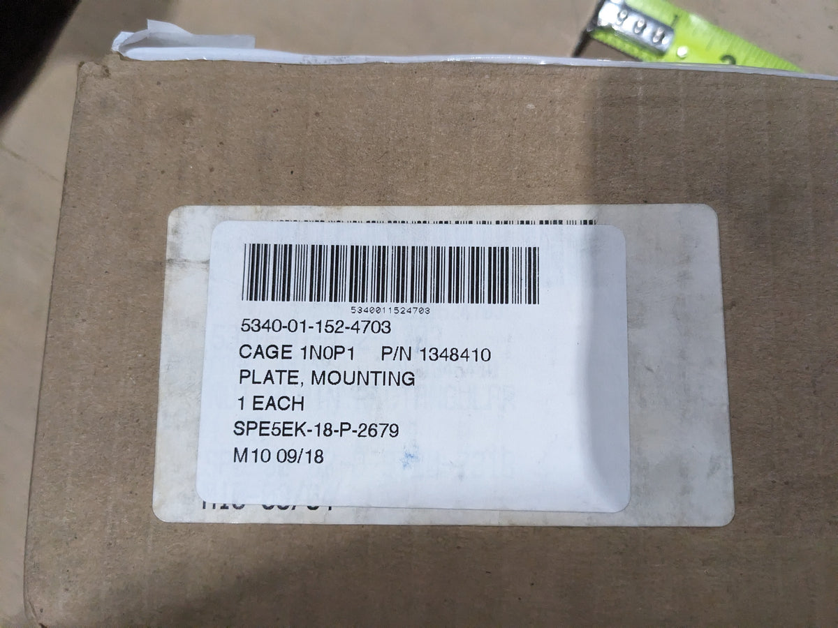 Oshkosh Defense LLC 1348410 Mounting Plate - NSN 5340-01-152-4703 - inventory label