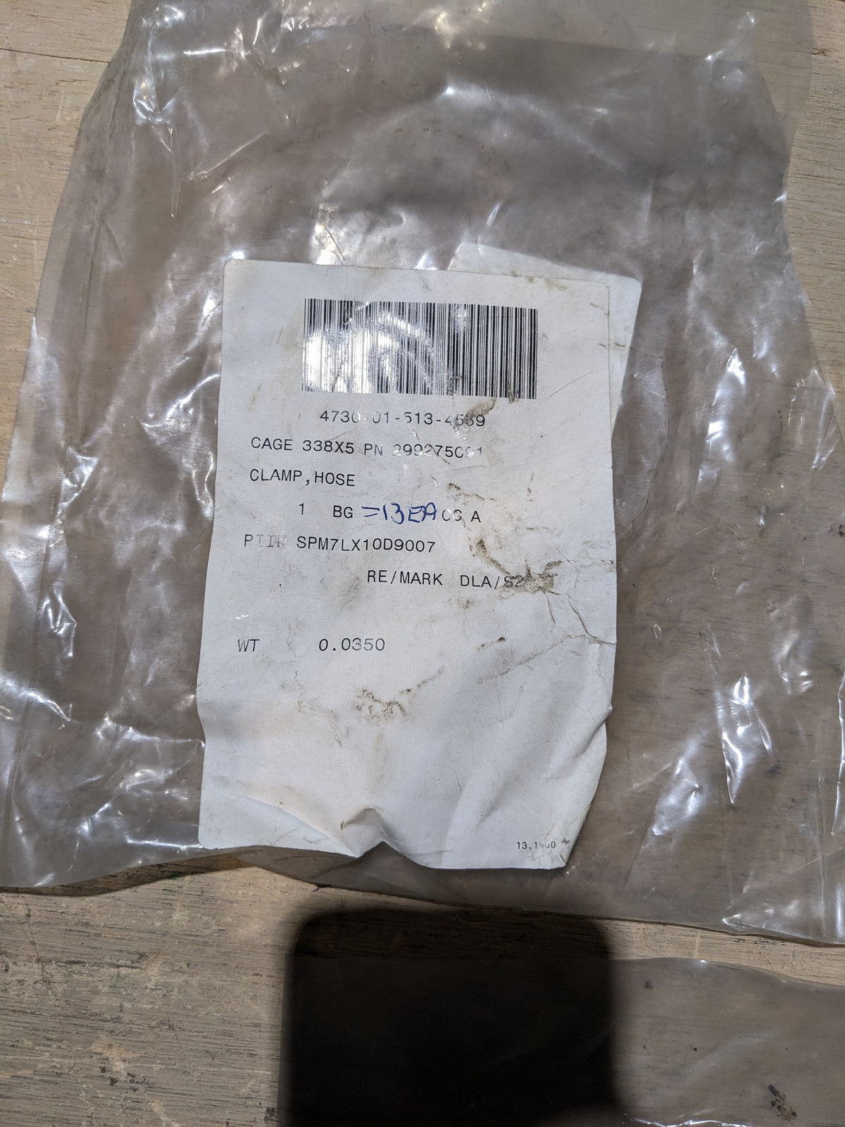 US Army Aviation and Missile Command 11478195 Electrical Lead - NSN 6150-01-513-4539 - inventory label