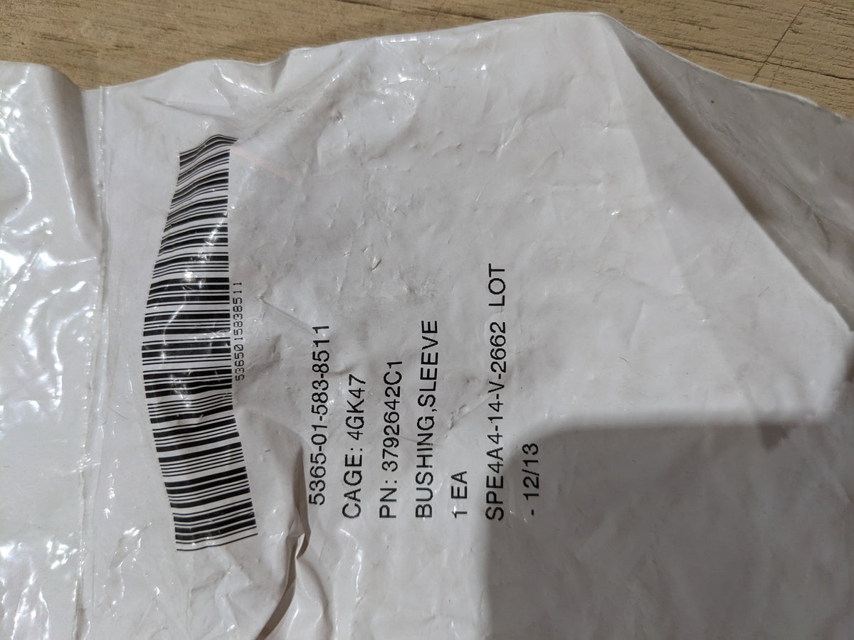 ND Defense LLC 3792642C1 Sleeve Bushing - NSN 5365-01-583-8511 - inventory label