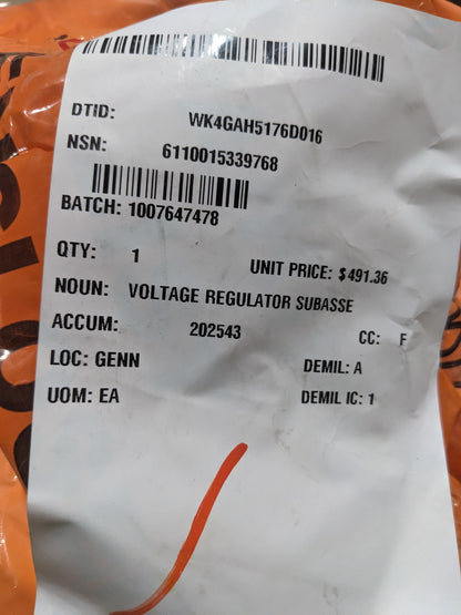 HDT Expeditionary Systems Inc 2001733 REV J ITEM 17 Voltage Regulator Subassembly - NSN 6110-01-533-9768 - inventory label