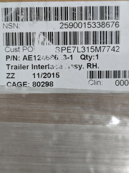 U S Army Tank Automotive Command 12664366-1 Vehicular Bracket - NSN 2590-01-533-8676 - inventory label