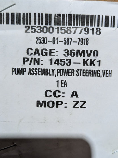 ZF Active Safety and Electronics US PS-36-28-15-R-1-05-03 Pump Assembly, Power - NSN 2530-01-587-7918 - inventory label