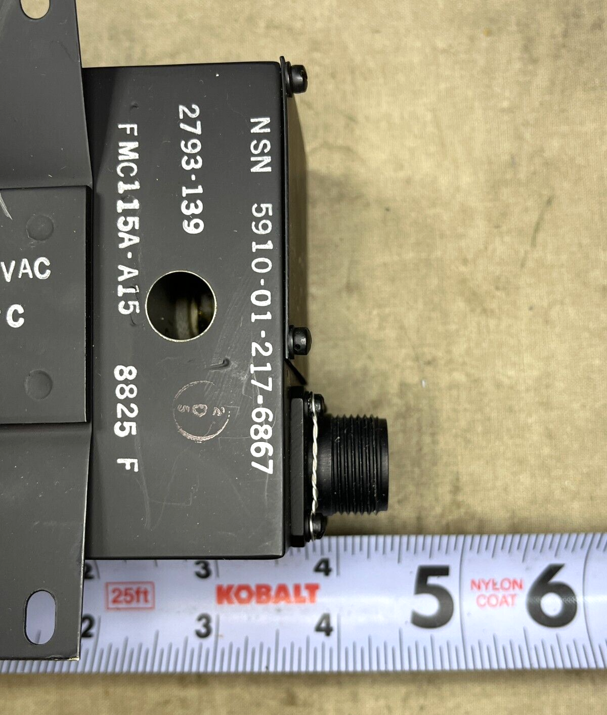 LCAC CRAFT AIR FMC115B-A6 115VAC 400HZ CAPACITOR FIXED ASSEMBLY 5910-01-217-6867