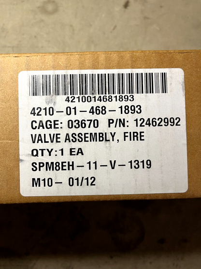 BFVS MLRS VEHICULAR 12462992 FIRE VALVE ASSEMBLY 423298 4210-01-468-1893