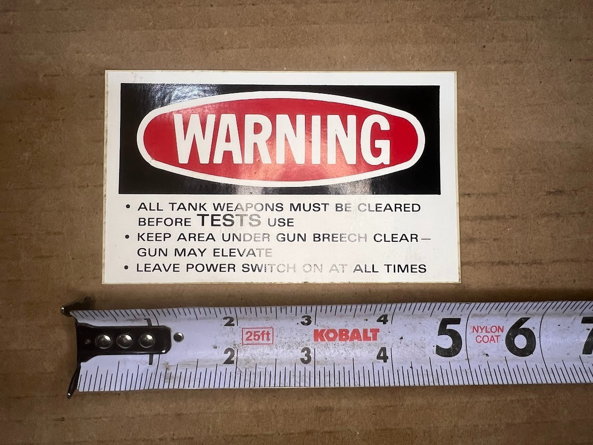 Red Rectangular Warning Decal 12326109 NSN 7690-01-187-3537 - photo 2