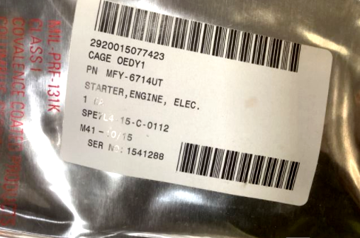OVERHAULED HMMWV M998 STARTER 6.2 HUMMER HUMVEE 24 Volt Z.6711UT 2920-01-507-7423
