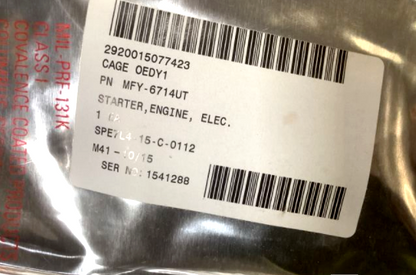 OVERHAULED HMMWV M998 STARTER 6.2 HUMMER HUMVEE 24 Volt Z.6711UT 2920-01-507-7423