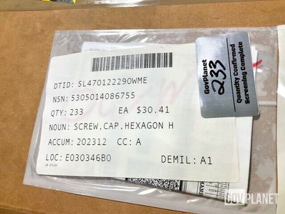 SEAWOLF CLASS SSN 5C1-04625-19 HEXAGON HEAD CAP SCREW 5D3-04012-41 5305014086755