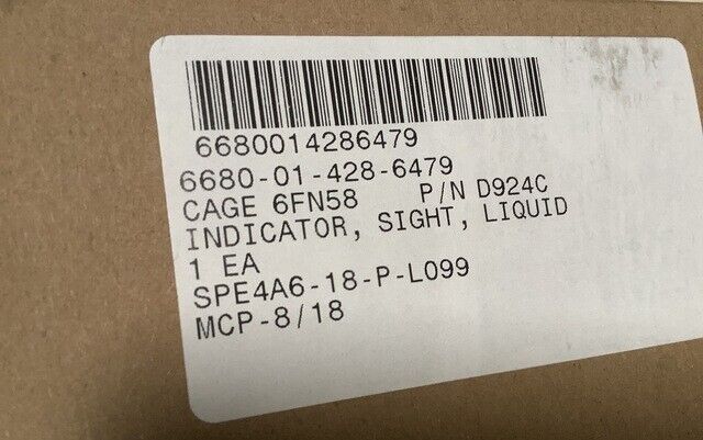 STRATEGIC SEALIFT SHIPS CLASS ROCHESTER GAUGE LIQUID SIGHT INDICATOR D924C D924A