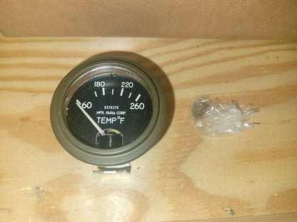24v NOS TEMPERATURE GAUGE 60-260 FARIA OEM 5 TON  8376379 BRACKET