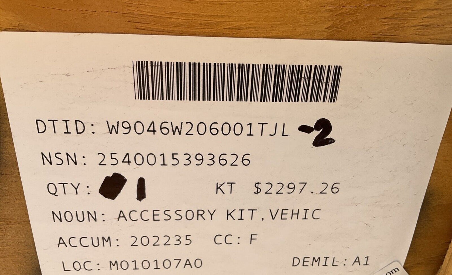 MILITARY STANDARD CAMMO-LMTV/LMTVT  SOFT TOP COVER KIT 57K4846 2540-01-539-3626