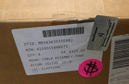 (1) MRAP-MATV 96"L  ELECTRICAL CABLE ASSEMBLY 10181-9826-010 6150-01-586-8573