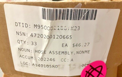 NEW GENERAL DYNAMICS 10792157-001 HOSE ASSEMBLY 10792157 4720-20-012-0665