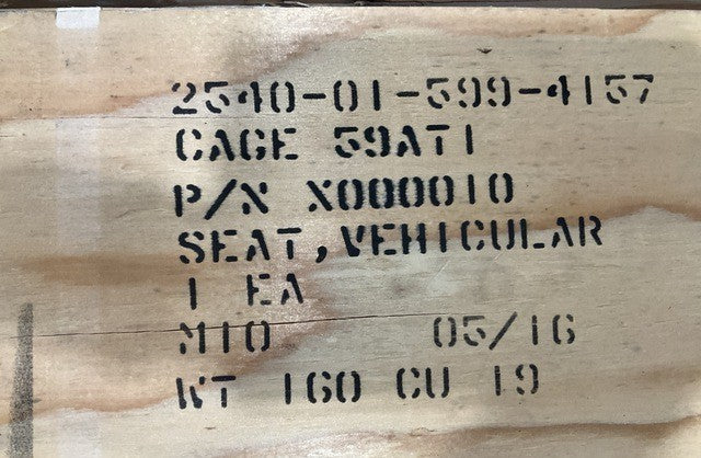 Vehicular Seat X000010 NSN 2540-01-599-4157 - photo 9