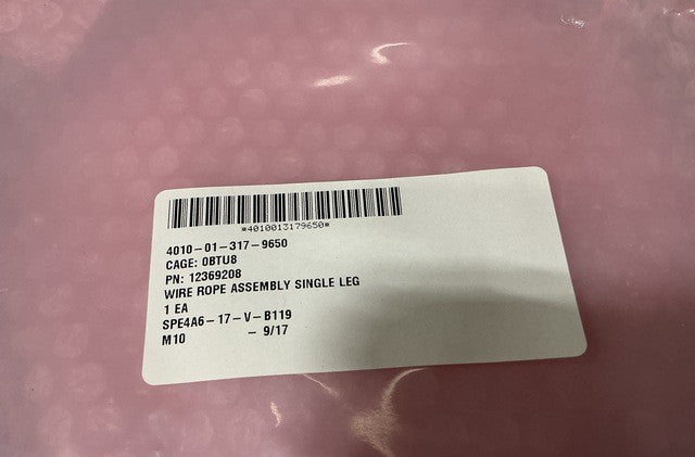 Single Leg Wire Rope Assembly 12369208 NSN 4010-01-317-9650 - photo 3