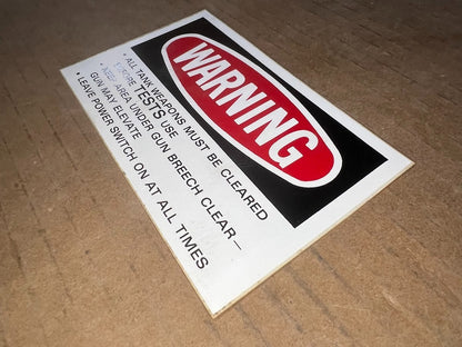 Red Rectangular Warning Decal 12326109 NSN 7690-01-187-3537 - photo 3