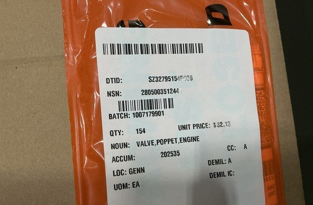 Engine Poppet Valve 390420 NSN 2805-00-351-2441 - photo 5