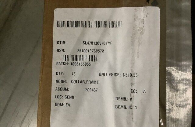 (1EA) M997 HMMWV 1 1/4-TON AM GENERAL 5741525 COLLAR EXHAUST  2510-01-273-0572