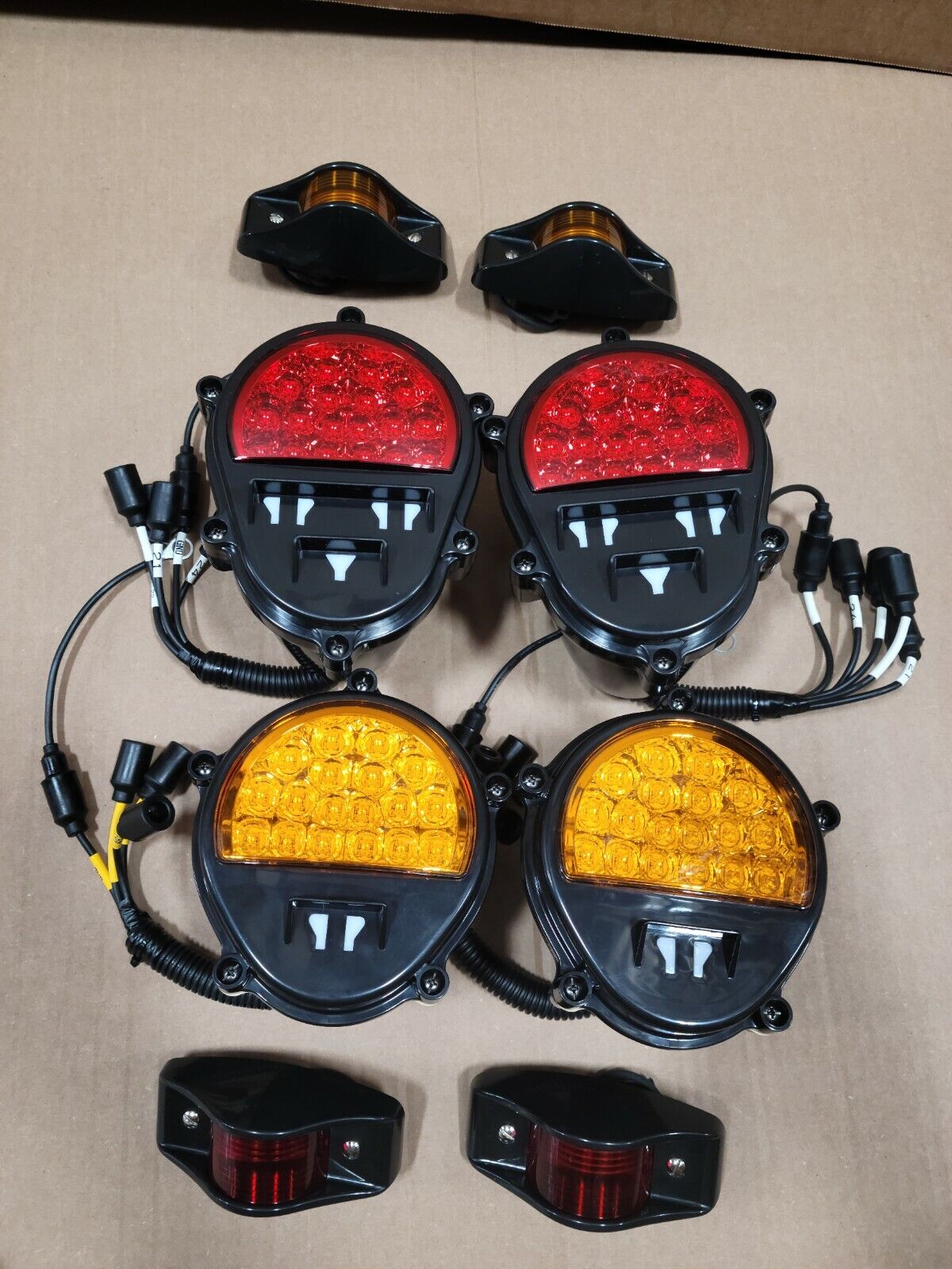 Black LED CONVERSION KIT HMMWV M998 Humvee Red, Amber, Side Marker HEAD Light