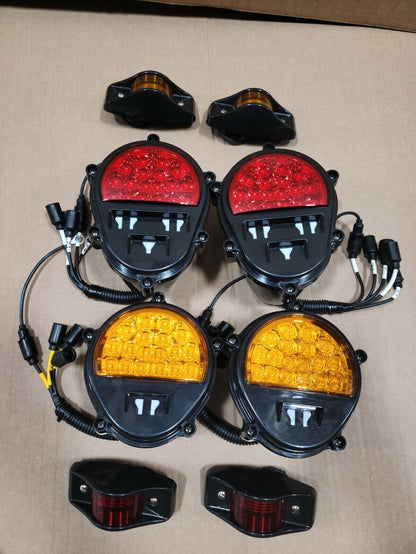 Black LED CONVERSION KIT HMMWV M998 Humvee Red, Amber, Side Marker HEAD Light