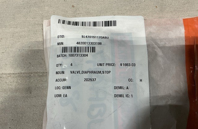Diaphragm Stop Valve D0407643500 NSN 4820-01-330-3198 - photo 2