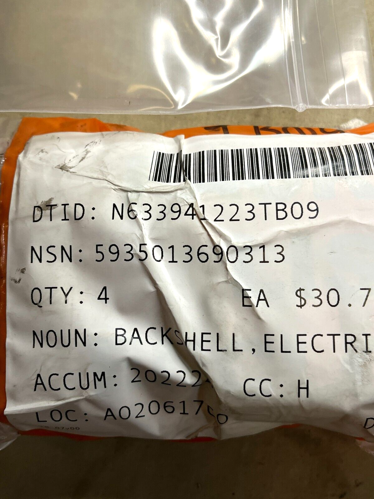 USGI MILITARY M85049/1815W03 ELECTRICAL CONNECTOR BACKSHELL 5935-01-369-0313