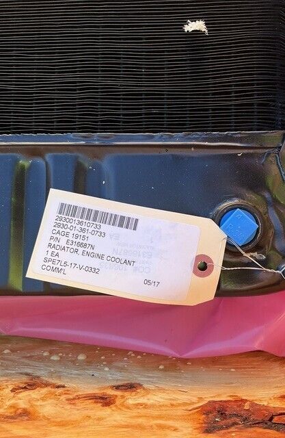 NEW ATAP RADIATOR 463L BRAC MMAC FOR 00-ALC E316687N 316687 2930-01-361-0733