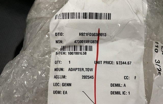 Tow Adapter 4305000 NSN 4730-01-591-3828 - photo 10