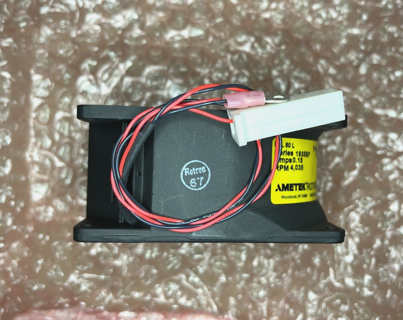AMETEK ROTRON 011042000 MIL-80 TUBEAXIAL FAN ASSY 4140-01-543-1601 FE24H3