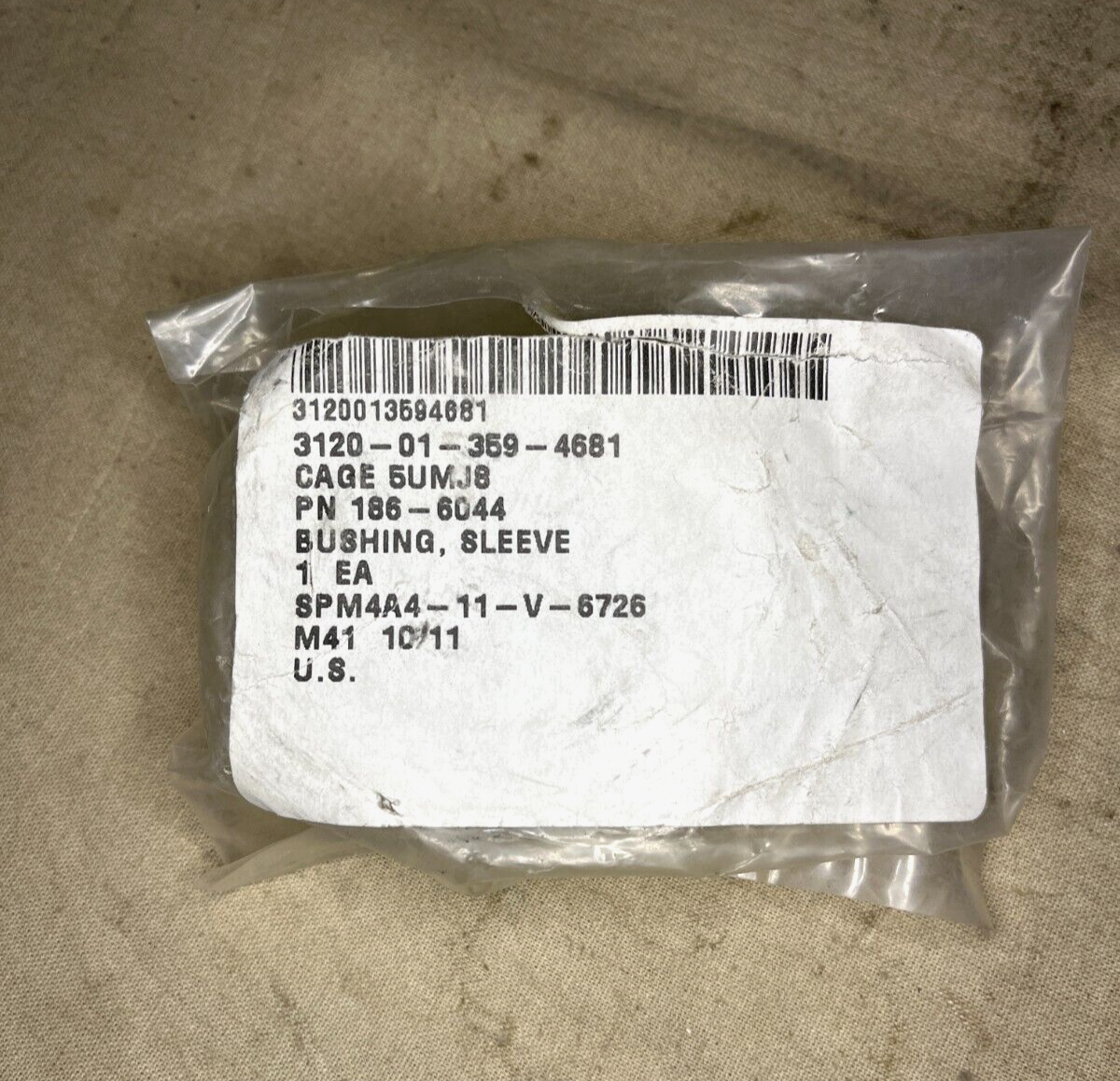 GENUINE CUMMINS 186-6044 SLEEVE BUSHING onan sleeve TQG GENERATOR, 10KW