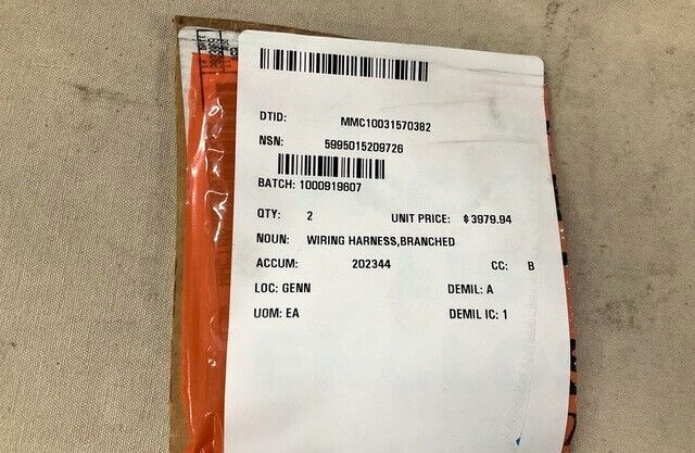 ASSAULT AMPHIBIOUS VEHICLE 5428604-1 BRANCHED WIRING HARNESS 5995-01-520-9726