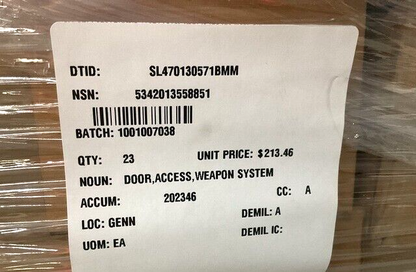 OSHKOSH M1070 TRUCK 1895300W WEAPON SYSTEM ACCESS DOOR 5342-01-355-8851 USA