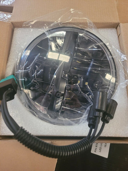(2) HMMWV M35A2 M923A2 M998 M151  7 INCH ROUND LED HEADLIGHTS 1 PAIR 24v