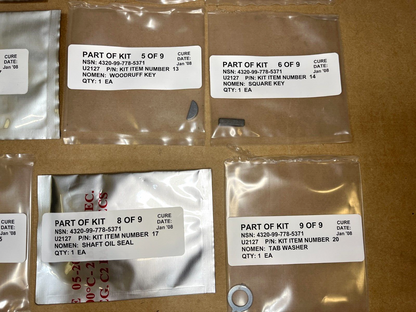 ULTRA DYNAMIC 1PPD7111-23A MAINTENANCE ROTARY PUMP KIT 6230-280 4320-99-778-5371