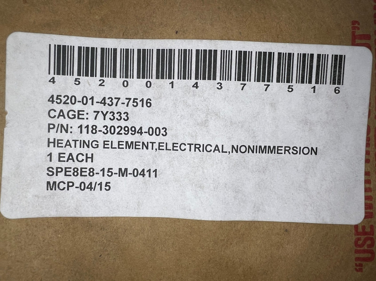 Heating Element 118-302994-003 NSN 4520-01-437-7516 - photo 7