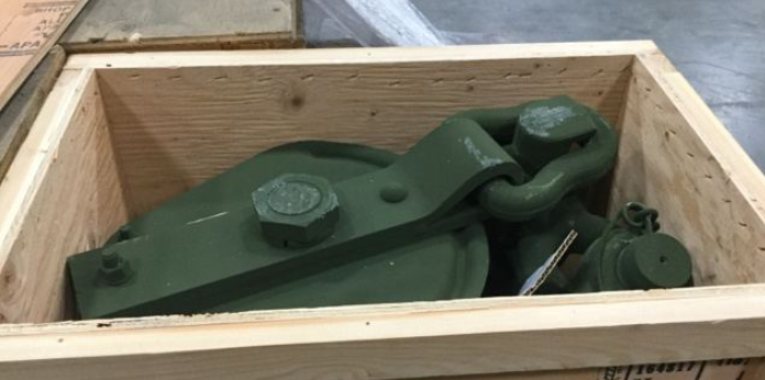 30 Ton, 10", 3/4" Wire Rope Snatch Block w/oblong swivel eye 8383238 Military