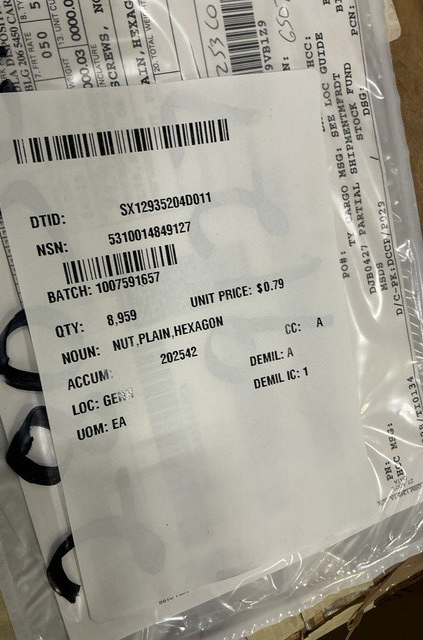 Plain Nut E75501913 NSN 5310-01-484-9127 - photo 5