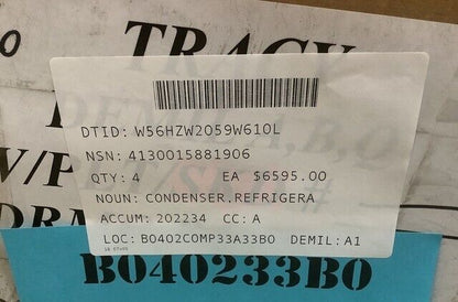 MRAP ISS DASH 171375200C REFRIGERATION CONDENSER 3708170C91 4130-01-588-1906