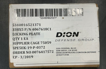 Locking Plate 4067618C1 NSN 5340-01-652-1371 - photo 3