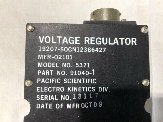 MILITARY FIGHTING VEHICLE 12386427 VOLTAGE ENGINE REGULATOR 2920-01-438-4767