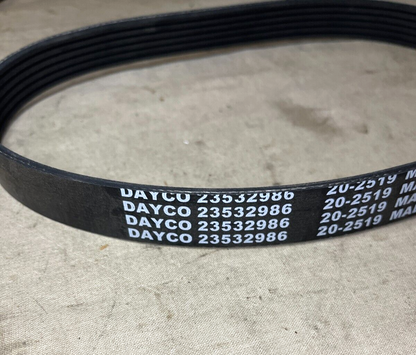 DETROIT DIESEL ALTERNATOR BELT FOR SERIES 60 ENGINES POLY-V 6 RIB BELT 23532986