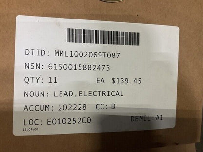 MRAP BATTERY COUGAR GENERAL DYNAMICS 10011299 ELECTRICAL LEAD 6150-01-588-2473