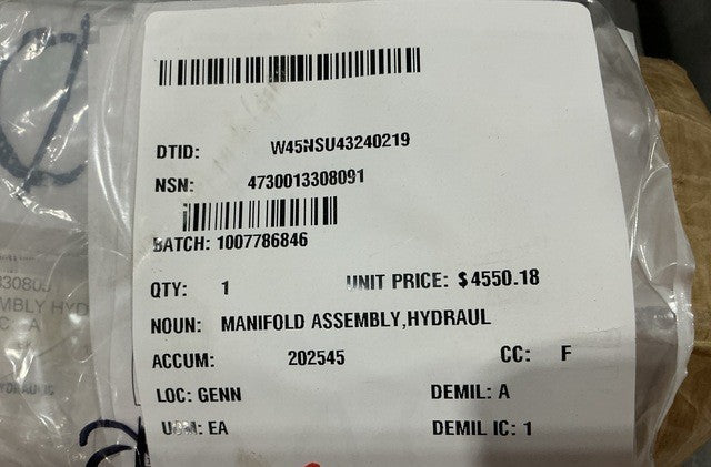Manifold Assembly M1000 NSN 4730-01-330-8091 - photo 5