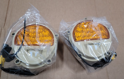 NEW LED HMMWV TURN SIGNAL LIGHT AMBER SET M998 HUMVEE  M35 5 Ton 2.5 Ton  TAN