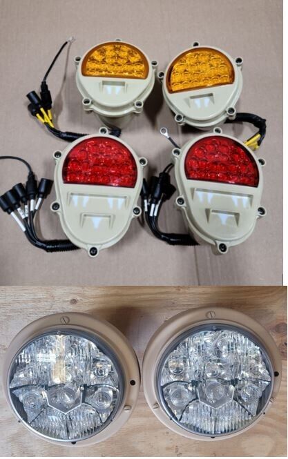 NEW LED HEADLIGHT LIGHT KIT TAN HMMWV BRAKE LIGHT TURN SIGNAL  M998 HUMVEE  M35
