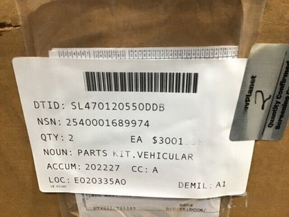 GENUINE HUNTER 11648557 VEHICULAR COMPARTMENT HEATER PARTS KITS M809 5 TON M800