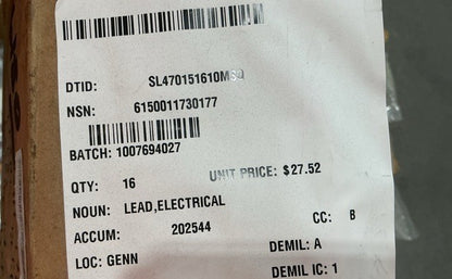 Electrical Lead 12330348 NSN 6150-01-173-0177 - photo 5