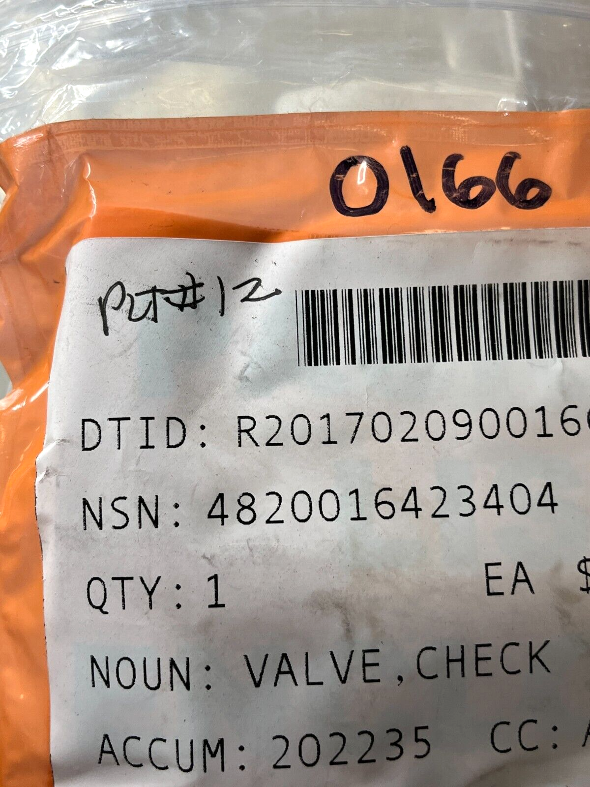 SUN HYDRAULICS CXDAXCN-GAJ FLOW NOSE SIDE CHECK VALVE F160669 4820-01-642-3404