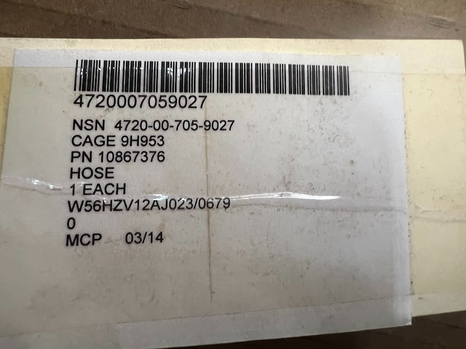 Hose Assy 10867376 NSN 4720-00-705-9027 - photo 6